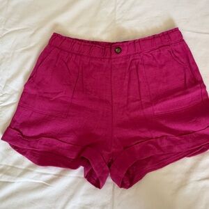 Sienna Sky Fuchsia linen blend Shorts
